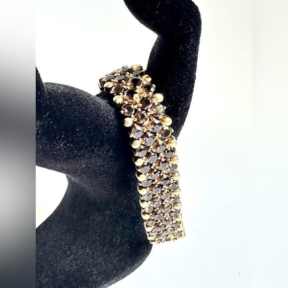 Vintage 80’s Sapphire Latch Lock Bracelet - Picture 2 of 6